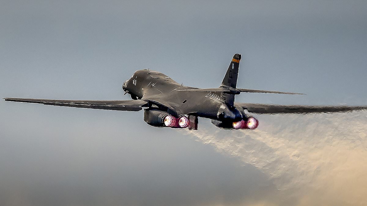 US bombers take off from RAF Fairford for Iran strikes: B1s depart after fleet of American warplanes at UK base hit 14 as Trump threatens Tehran with ‘death, fire and fury’