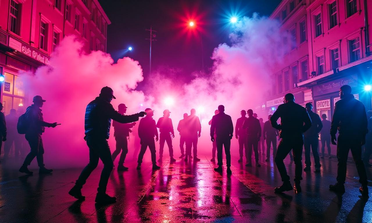 Missiles thrown at police as illegal rave halted