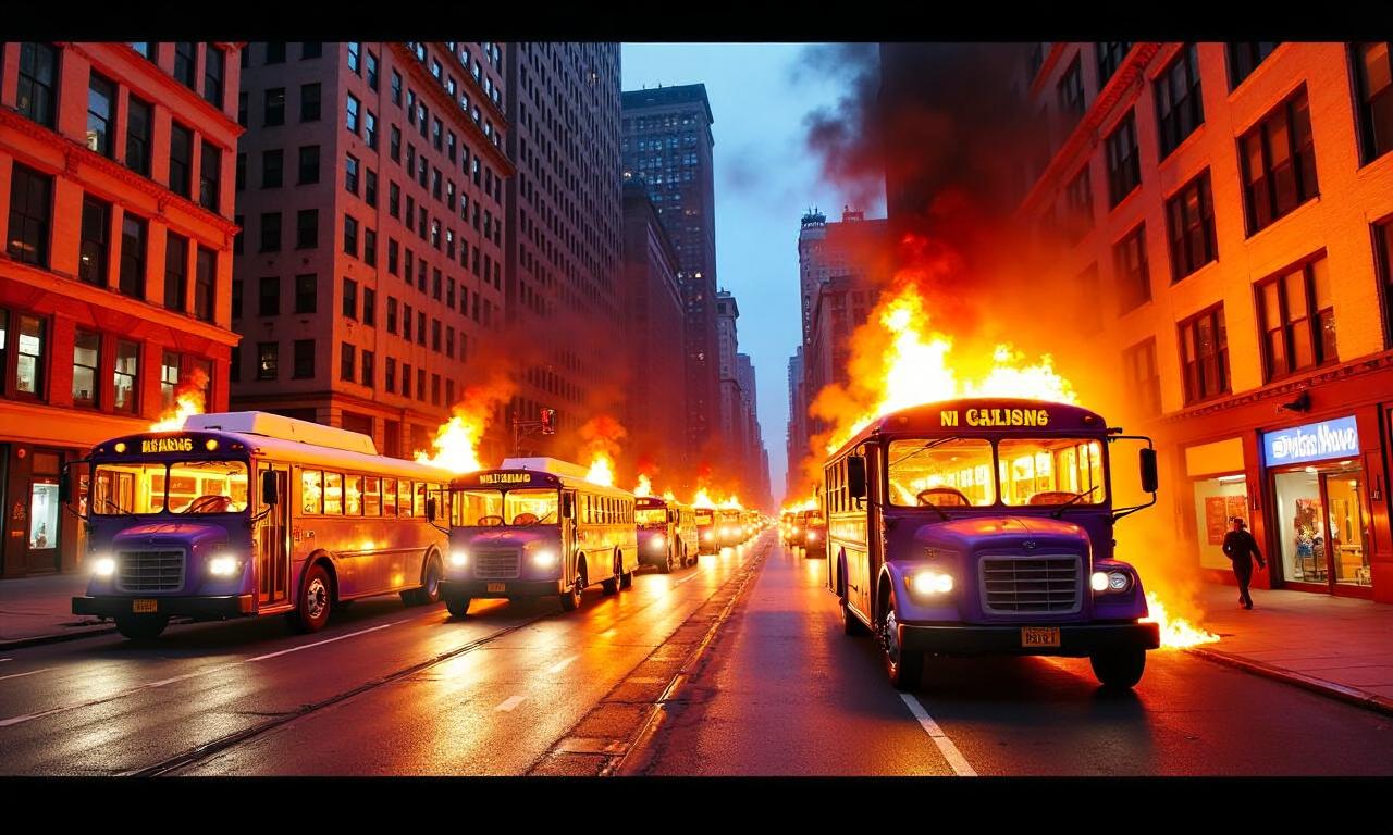 Teen shot and buses torched in Manhattan after historic NBA win for Knicks