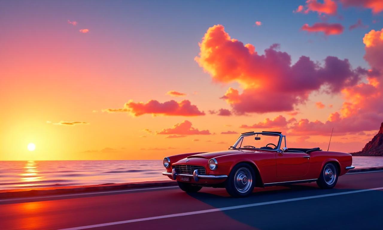 Is the convertible heading into the sunset?
