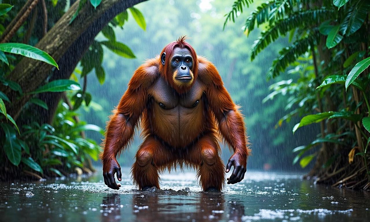Four days of extreme rain killed 7% of world’s rarest orangutans, study says