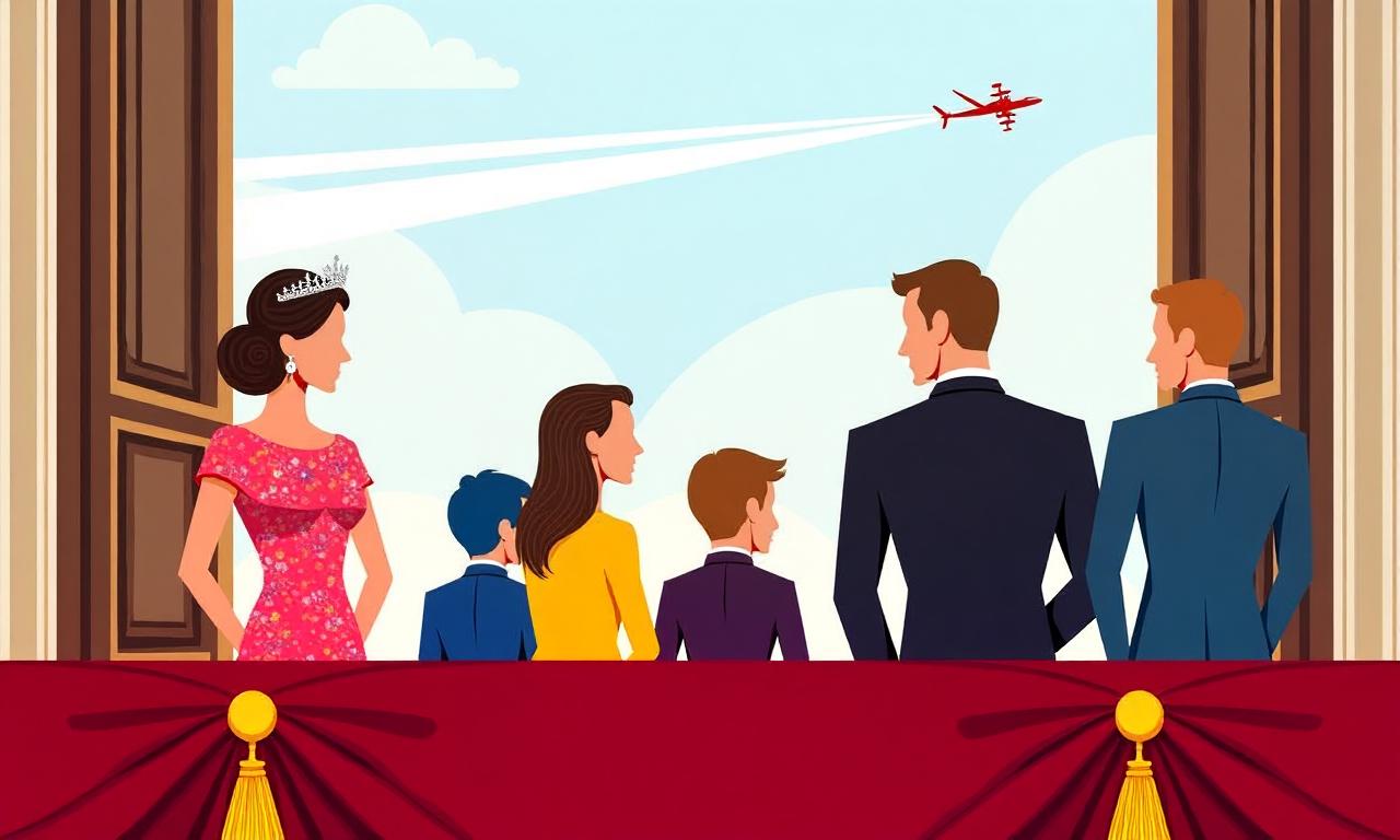 Royal Family watch Red Arrows flypast on palace balcony