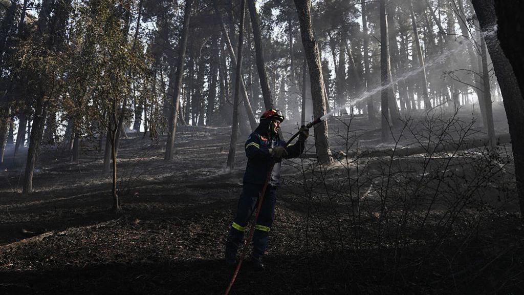 Firefighters struggle to contain deadly Greek wildfire
