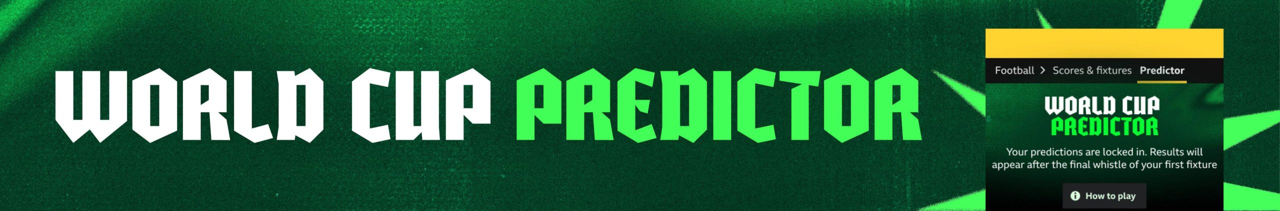 Play BBC Sport’s new World Cup predictor game