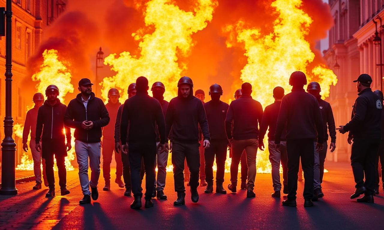 Thirty rioters sentenced for disorder which saw police officer set on fire