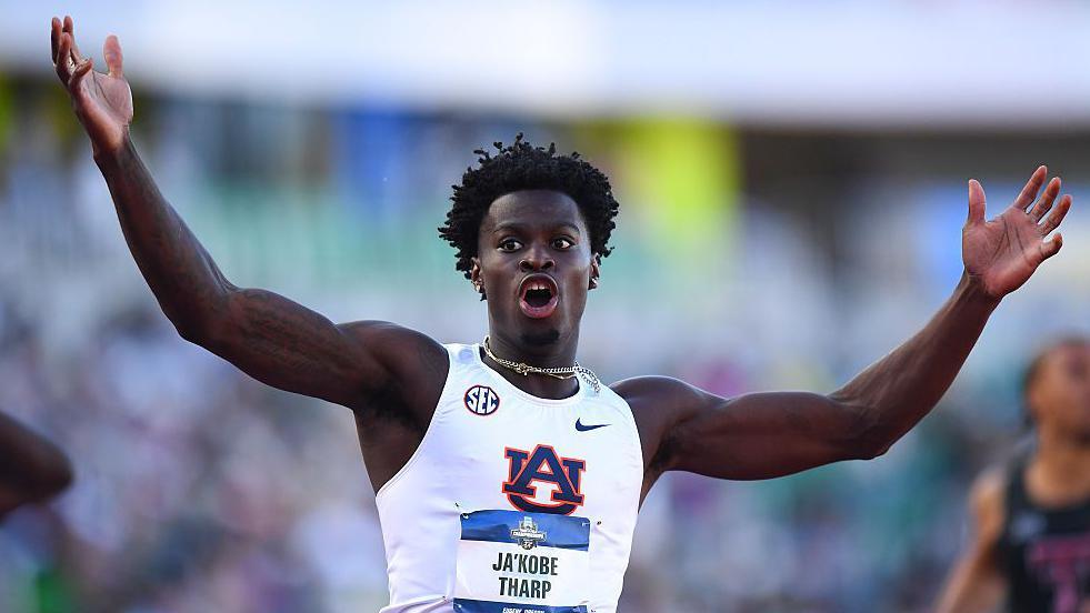 ‘Not on my bingo chart’ – Tharp smashes 110m hurdles record
