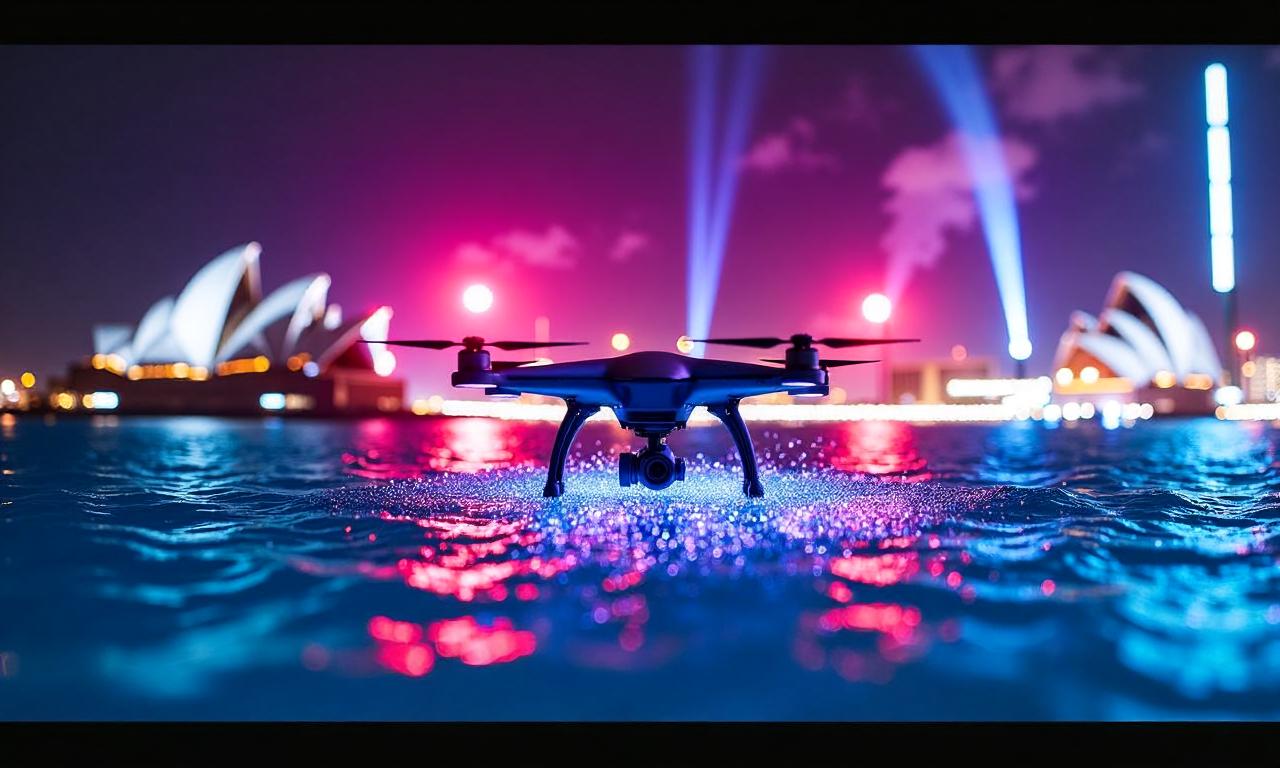 Watch: Drones crash into water after Sydney light show malfunction