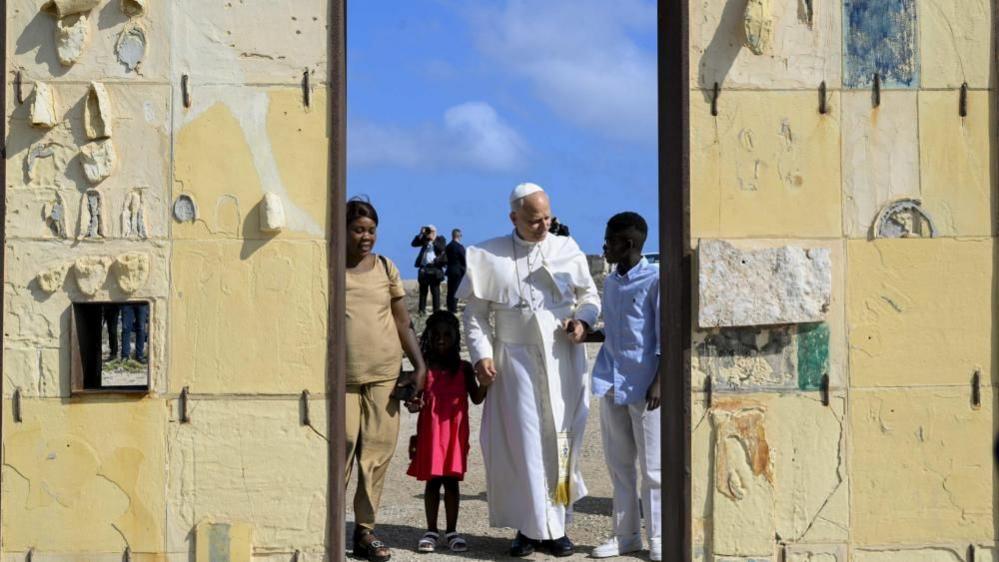 Pope urges Europe to do more for migrants as he visits gateway island