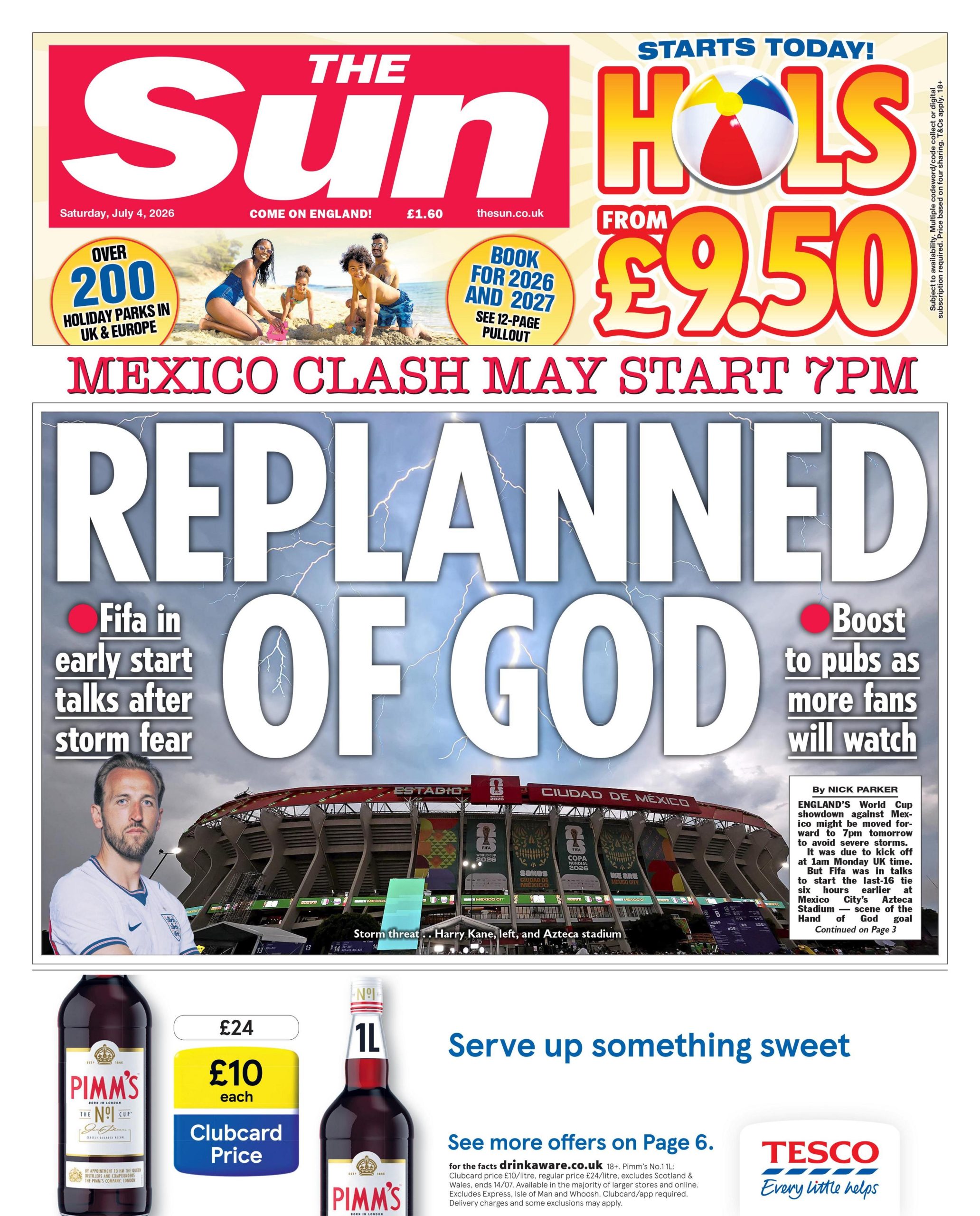 Storm threat to England match and ‘bid to block Miliband’