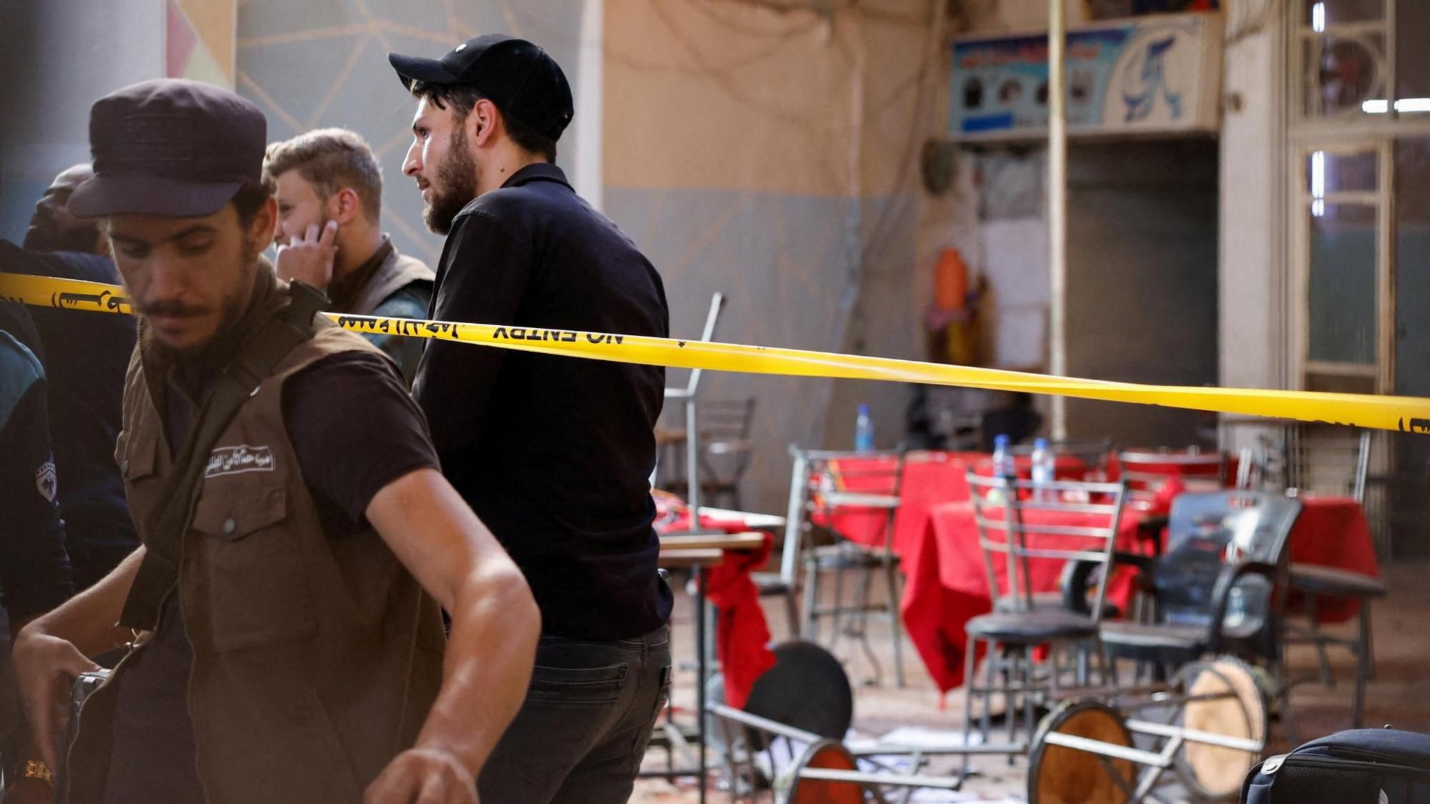 Bomb blast at Damascus cafe kills six, Syrian state media say