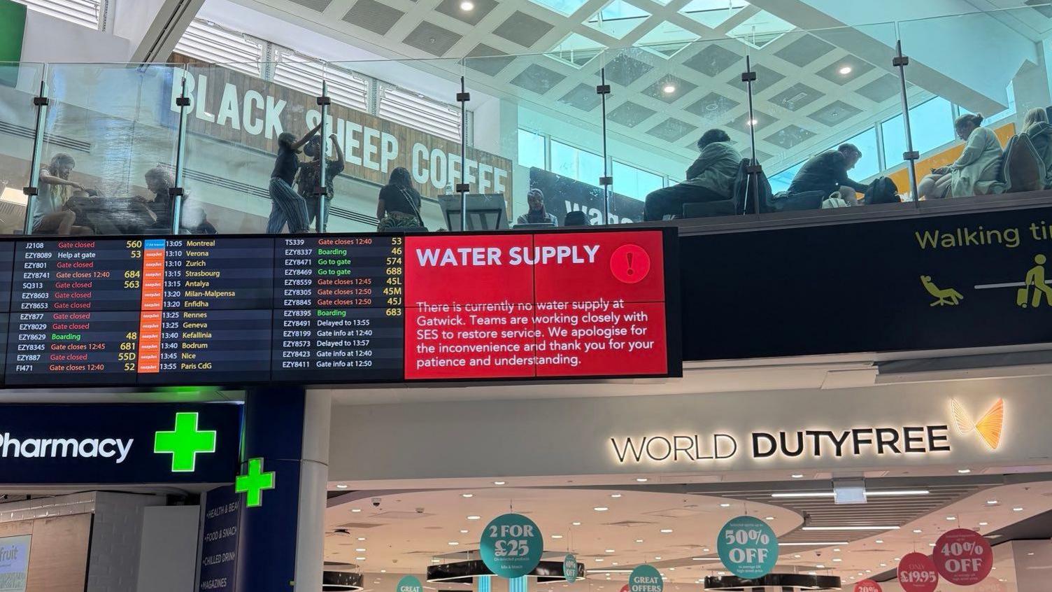 Gatwick Airport left without running water after major outage
