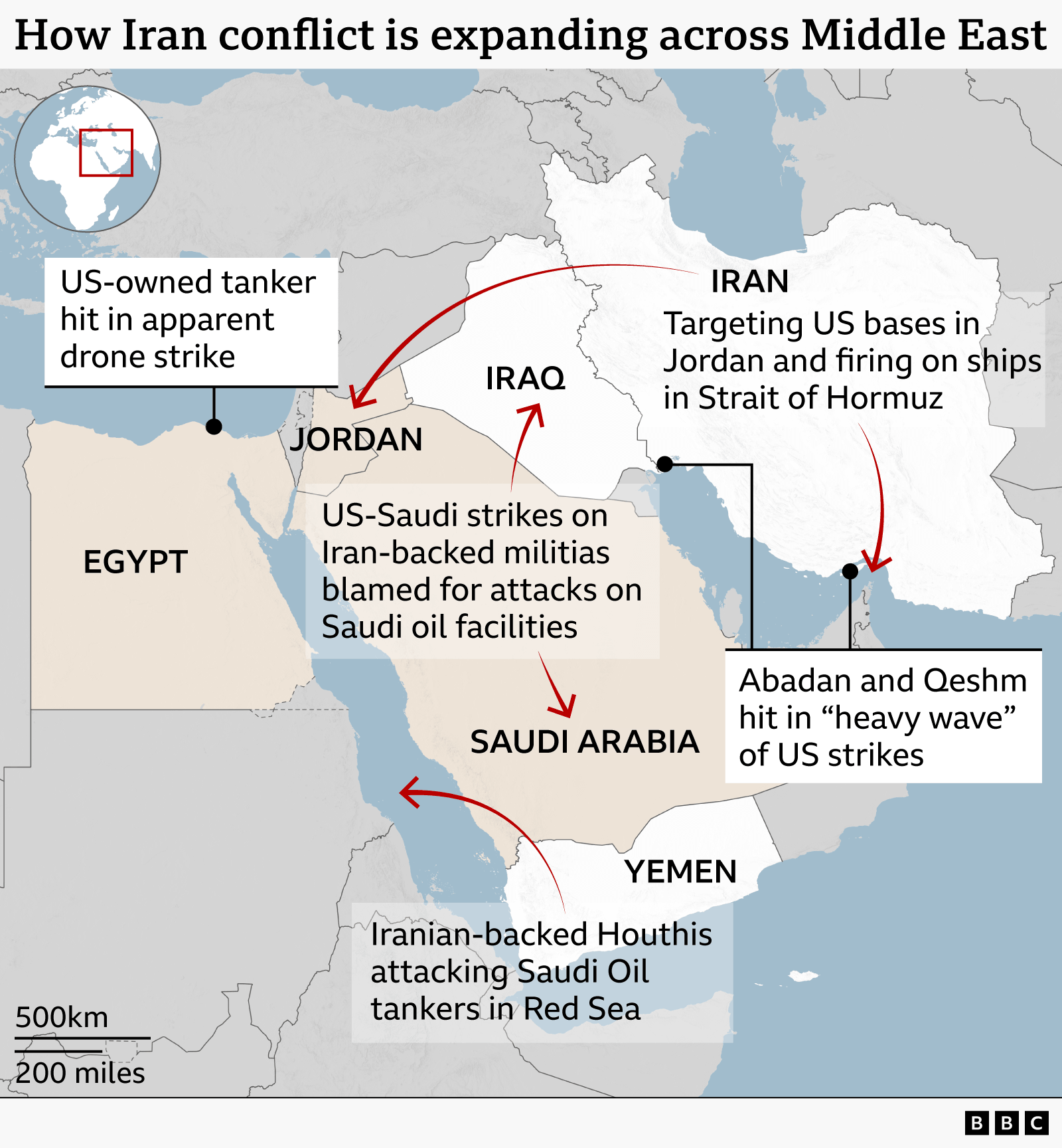 US launches ‘heavy’ strikes on Iran after attempted attack on American troops