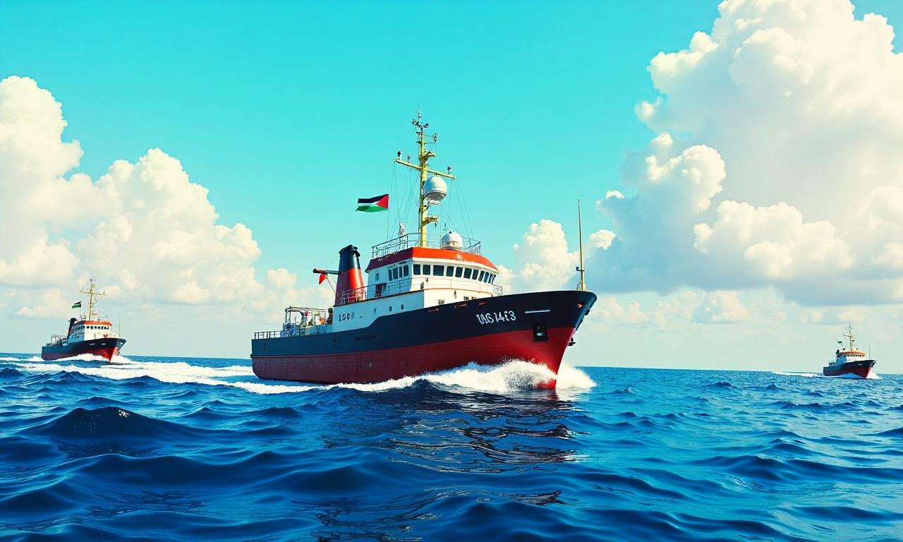 Israeli forces board Gaza-bound flotilla near Cyprus, activists say