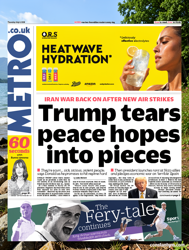 ‘Iran war back on’ and ‘Count Binface exclusive’