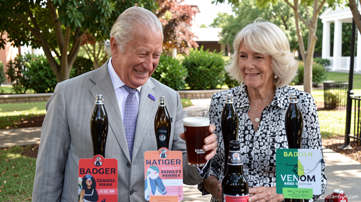 ‘Good day to drown a few sorrows,’ says King as he pours pint