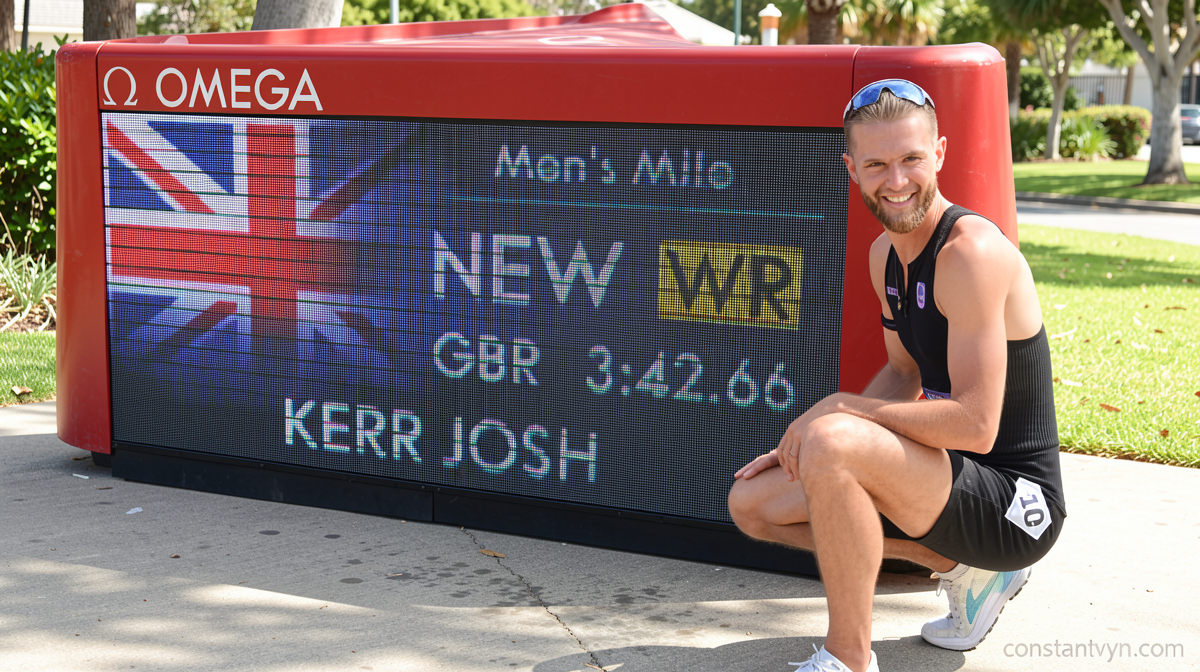 Britain’s Kerr breaks 27-year mile world record in London