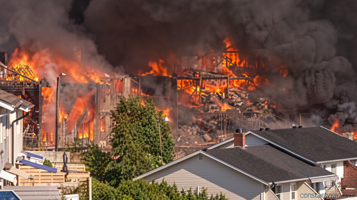 Helicopters dump water as huge Norway fire destroys homes