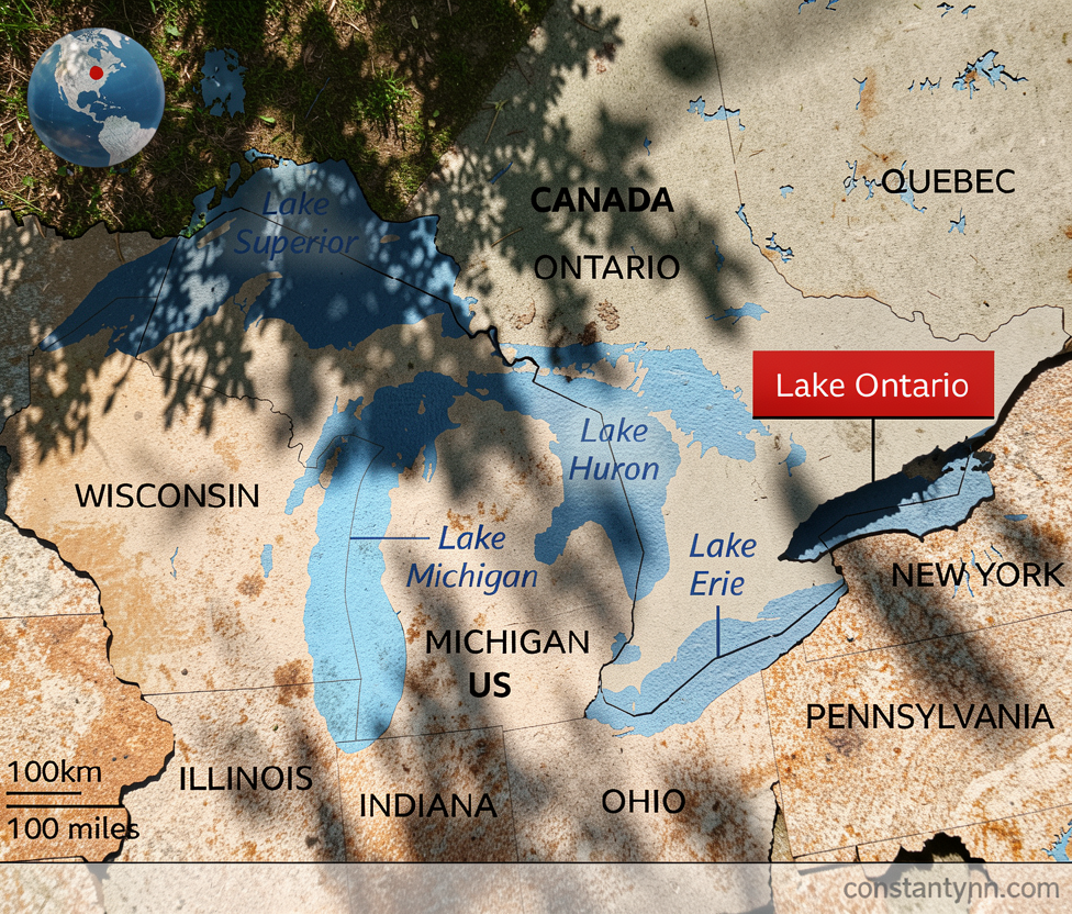 Large Lake Ontario sign installed in Canada in latest jab at US